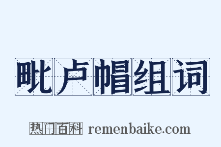 毗卢帽组词是什么意思的图片